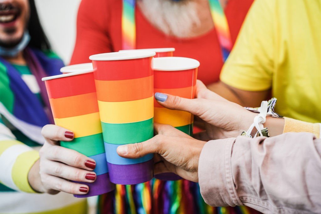 Pride Month rainbow party.