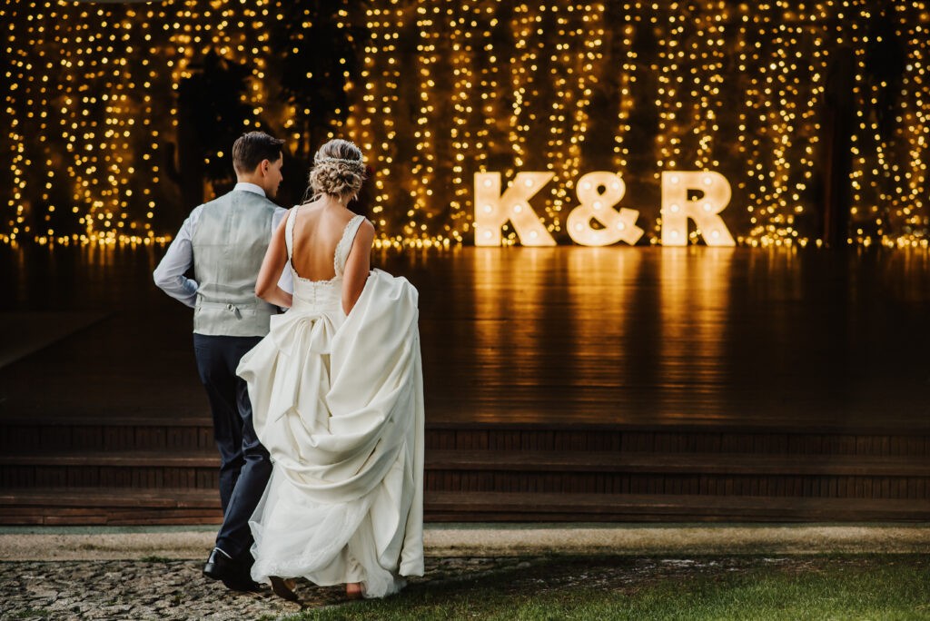 Giant letters for wedding decorations.