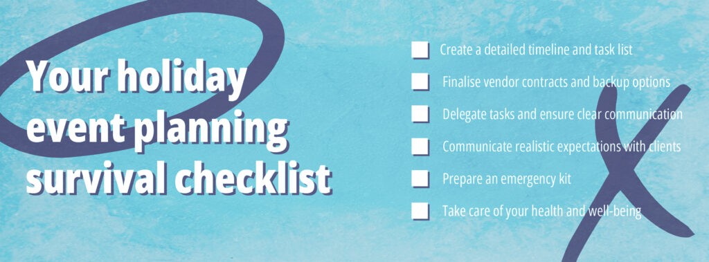 a holiday event planning checklist graphic